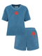 Set Badstof Palm Tree Neon Orange Velvet
